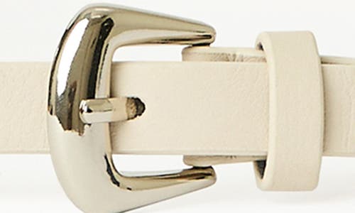 B-low The Belt Ames Studded Leather Belt In Bone Silver