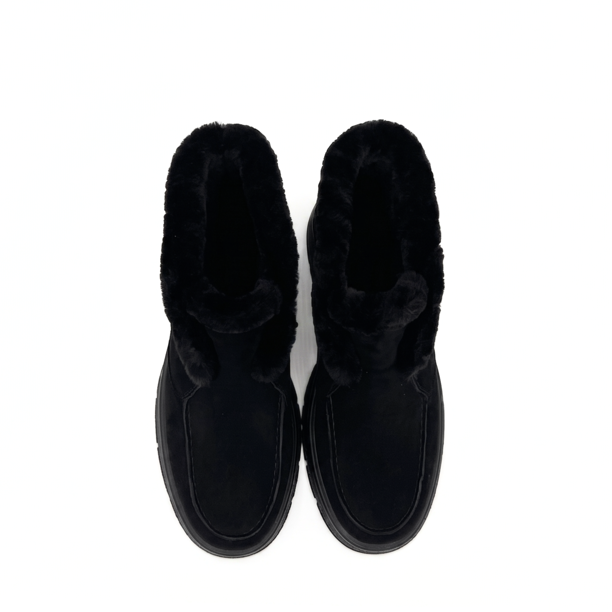 Meredith Suede Shearling Ankle Boot, Alternate, color, Black