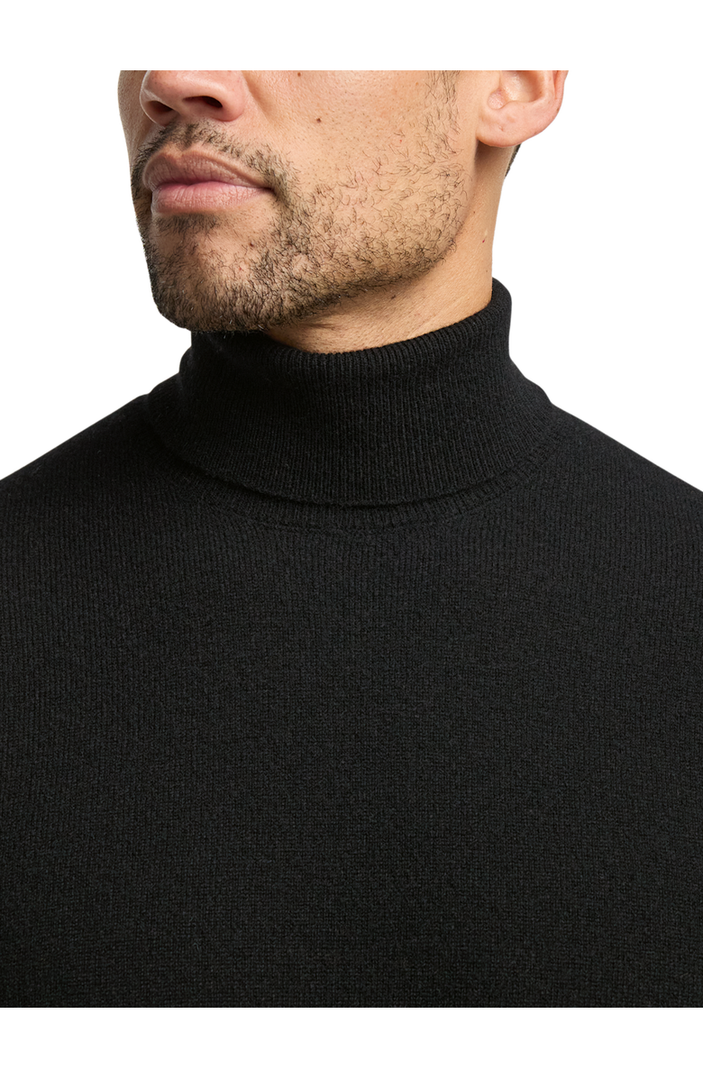Paul Fredrick Cashmere Turtleneck Sweater, Alternate, color, Black