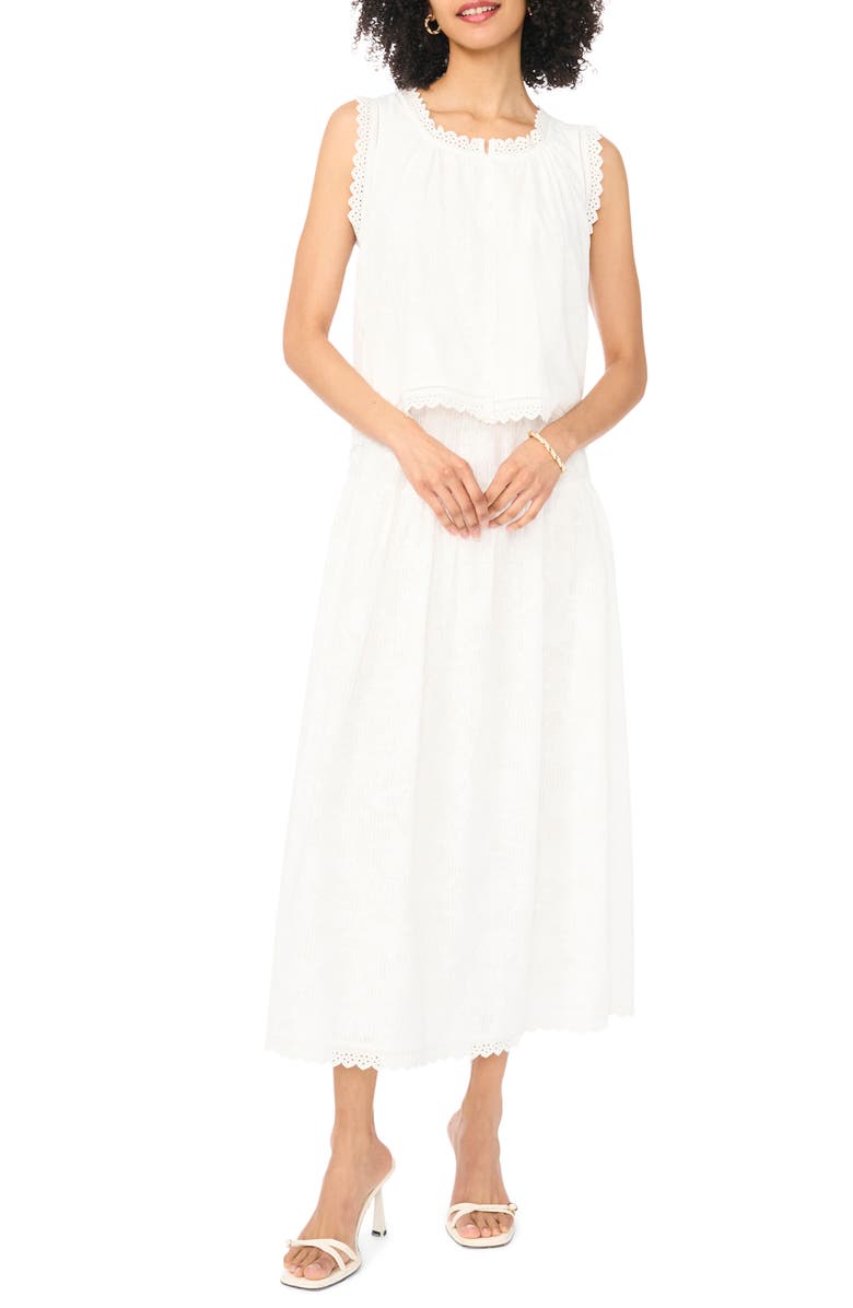 Vince Camuto Midi Skirt, Alternate, color, Ultra White