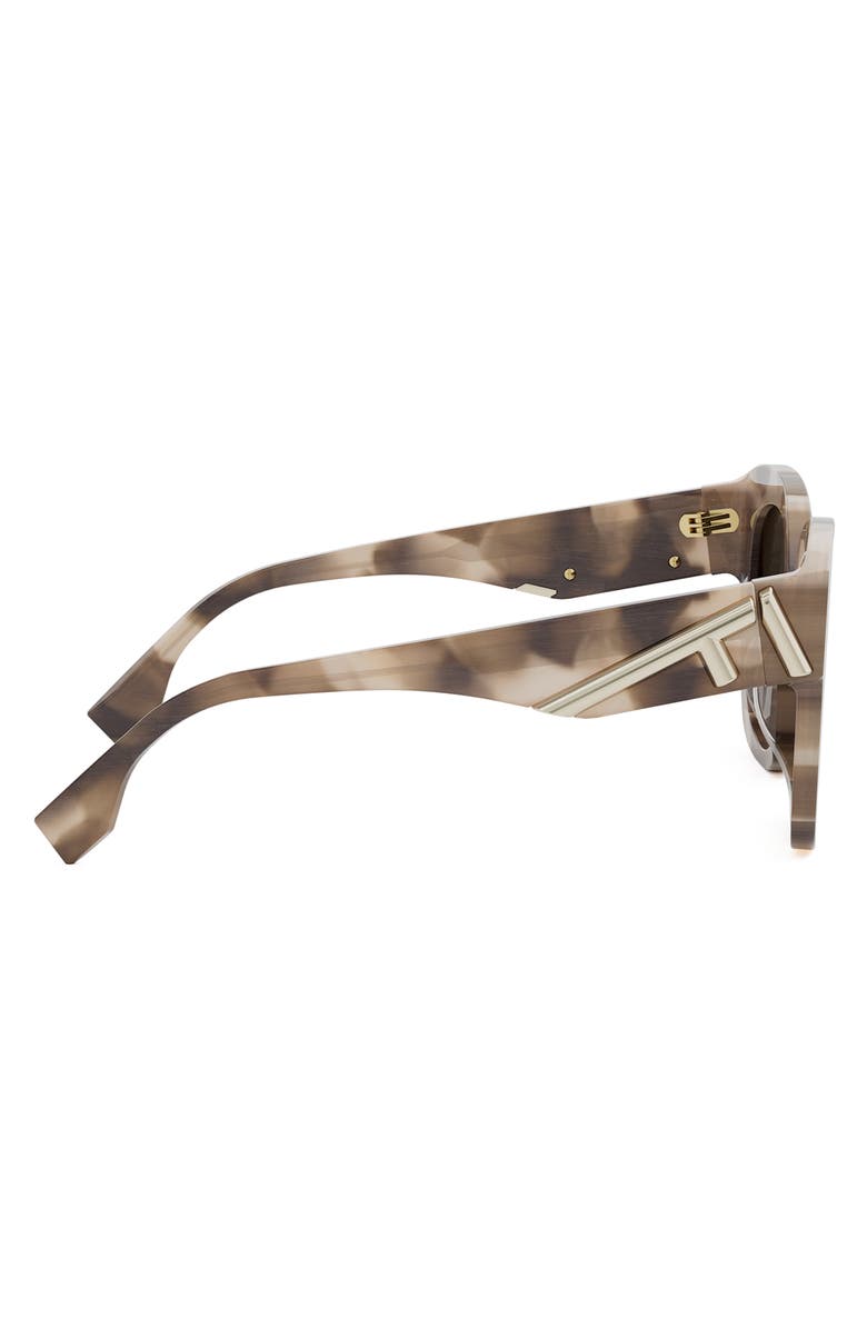 Fendi 'Fendi First 63mm Square Sunglasses, Alternate, color, Havana/ Other / Gradient Brown