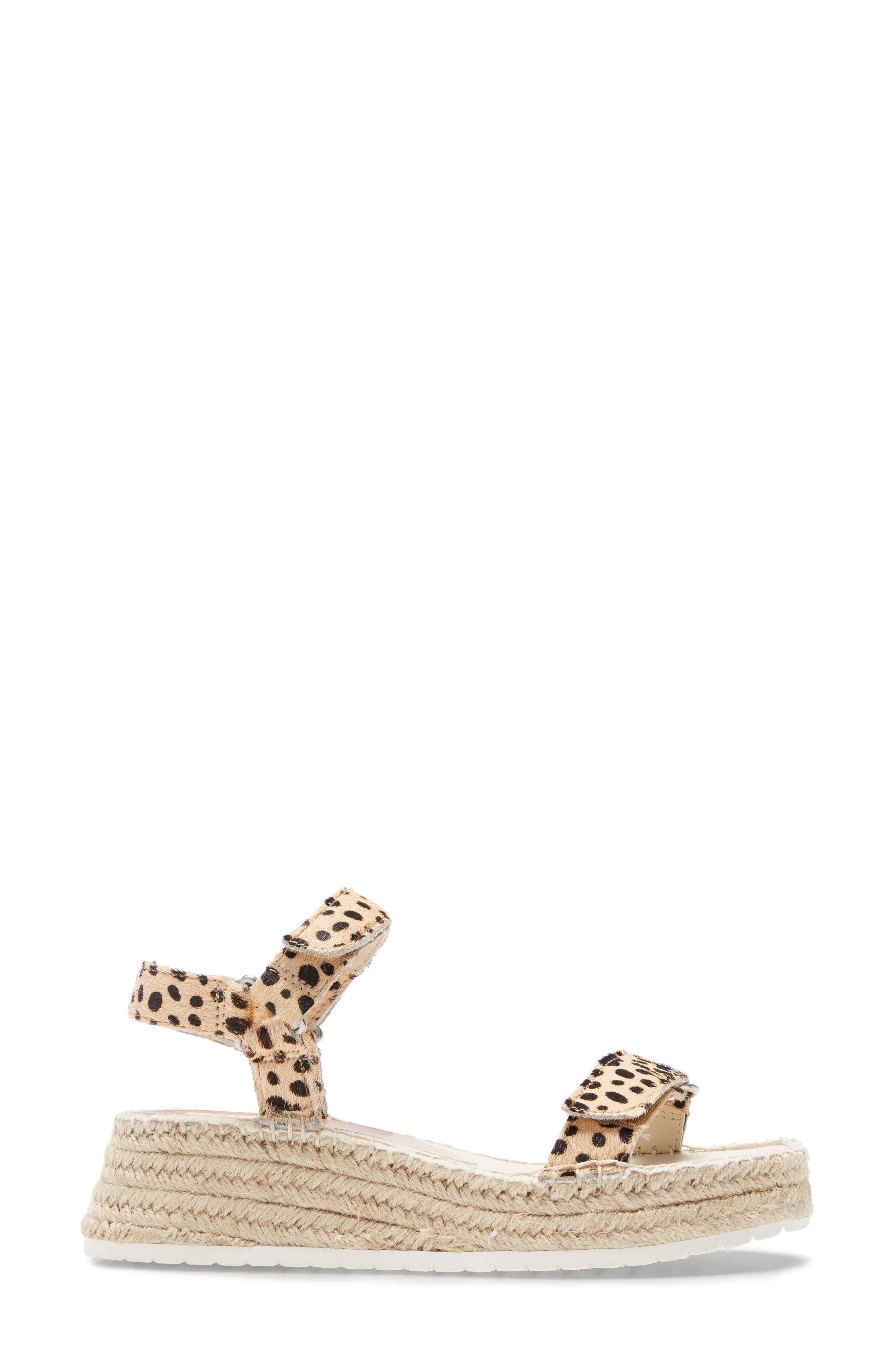 Myra Espadrille Wedge Sandal, Alternate, color, LEOPARD CALF HAIR
