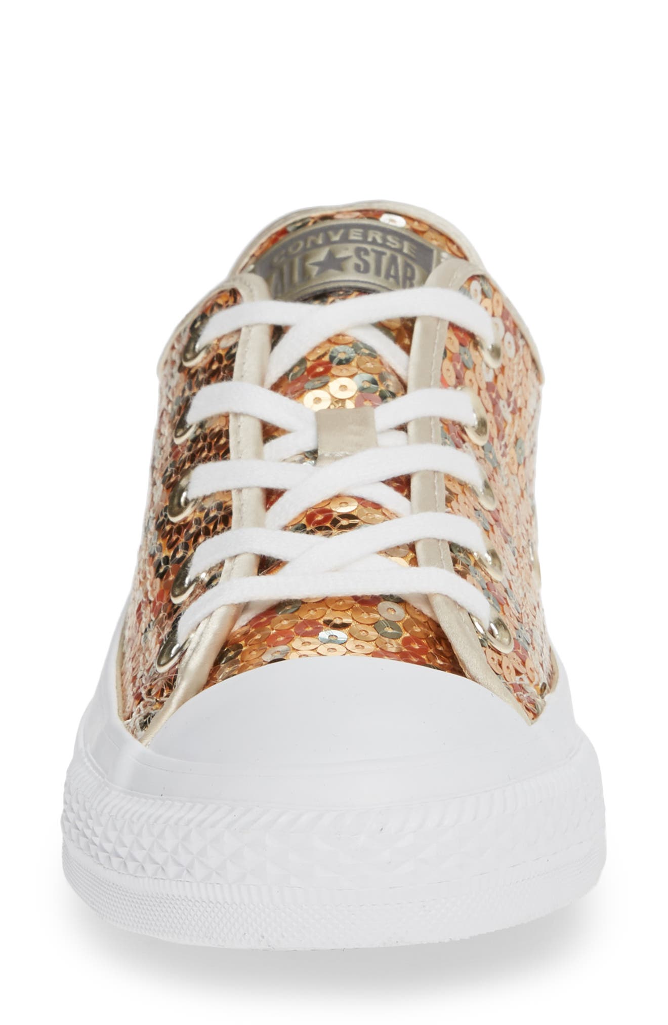 Chuck Taylor® All Star® Sequin Low Top Sneaker, Alternate, color, GOLD SEQUINS