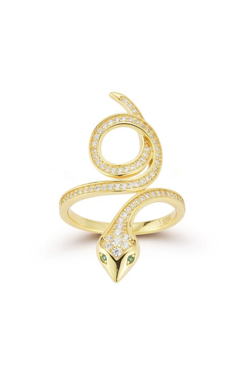 Cubic Zirconia Snake Ring