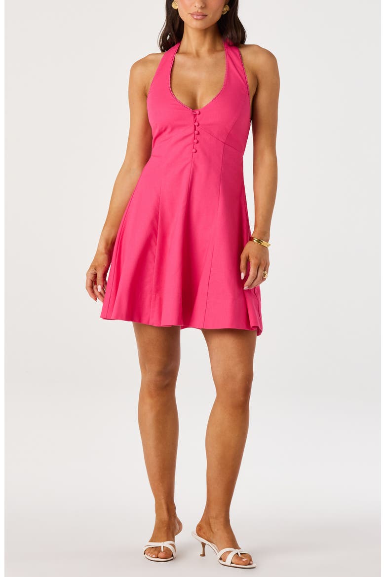 Esme Halter Minidress, Main, color, FUCHSIA
