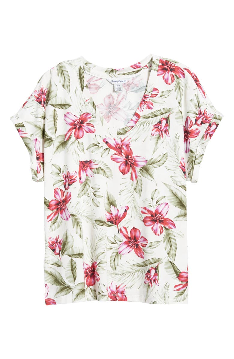 Tommy Bahama Kauai Coastal Petals V-Neck T-Shirt, Alternate, color,