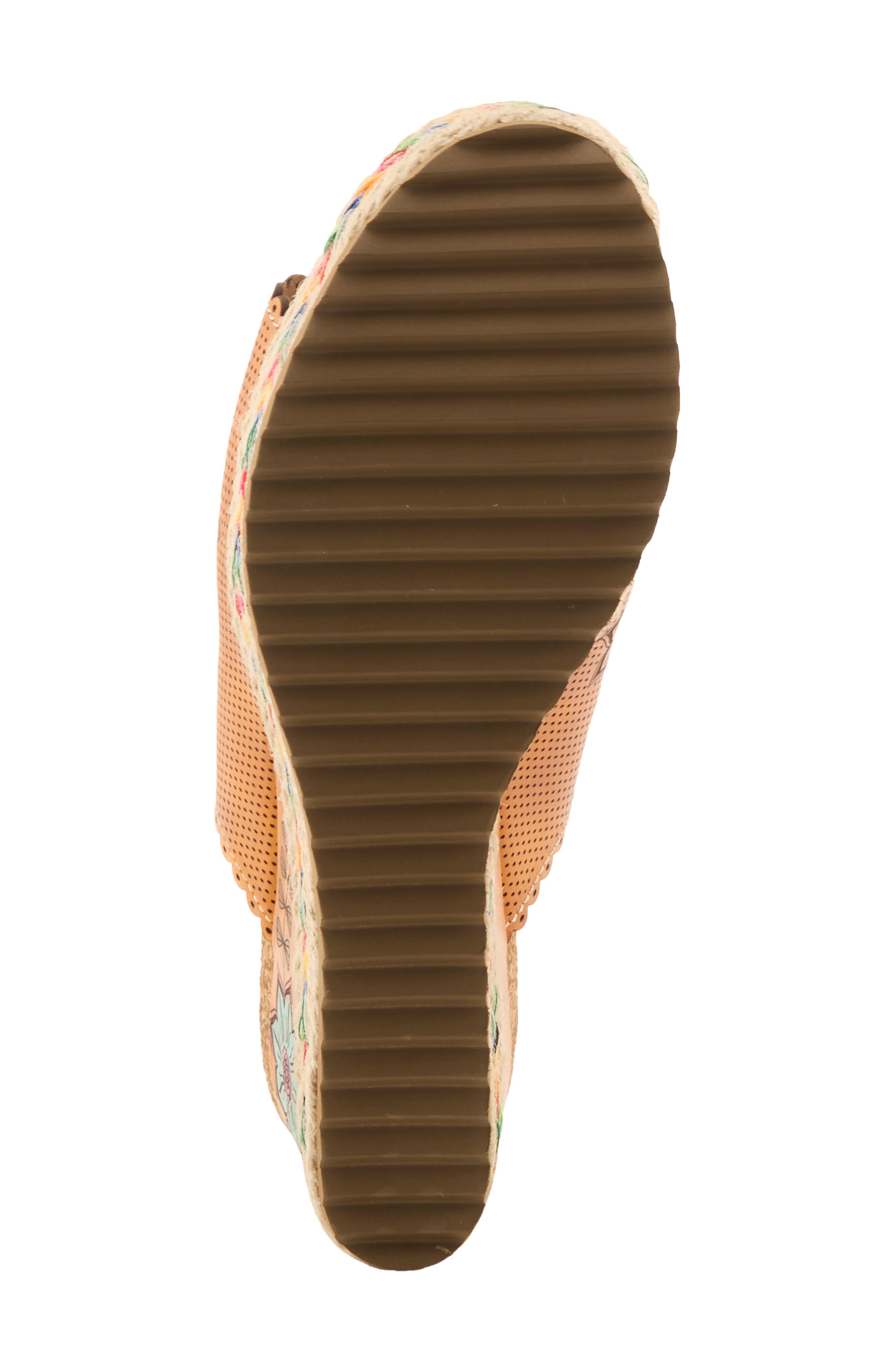 L'Artiste by Spring Step Delraybeach Espadrille Platform Wedge Slide Sandal, Alternate, color, Mango Multi