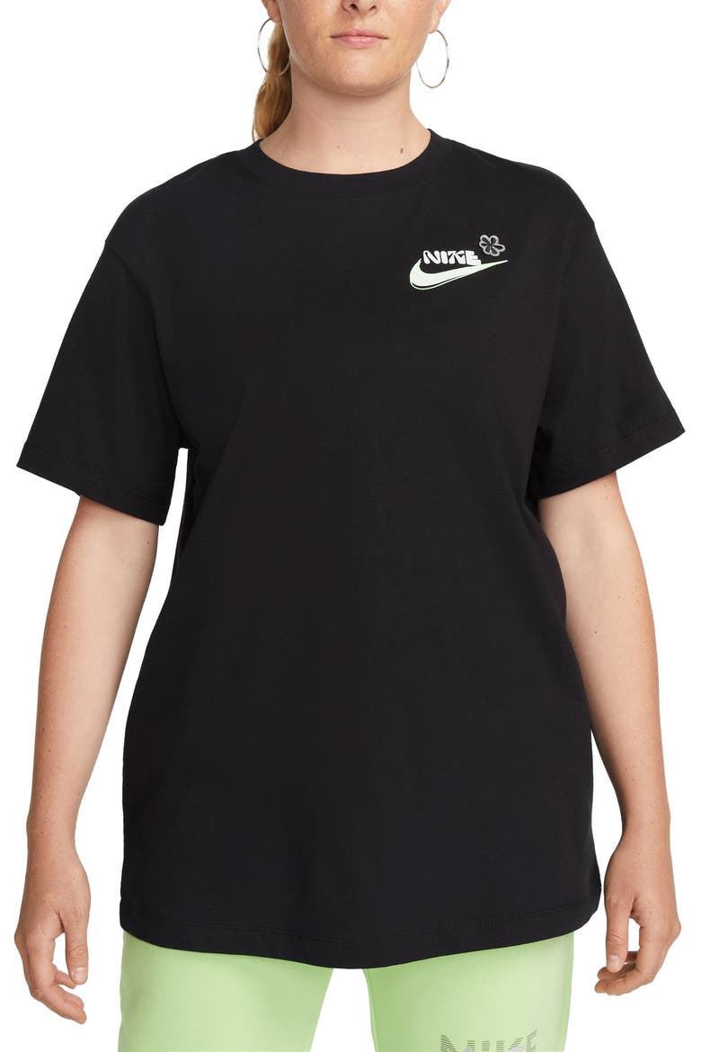 Women's Logo Graphic Tee, Main, color, BLACK
