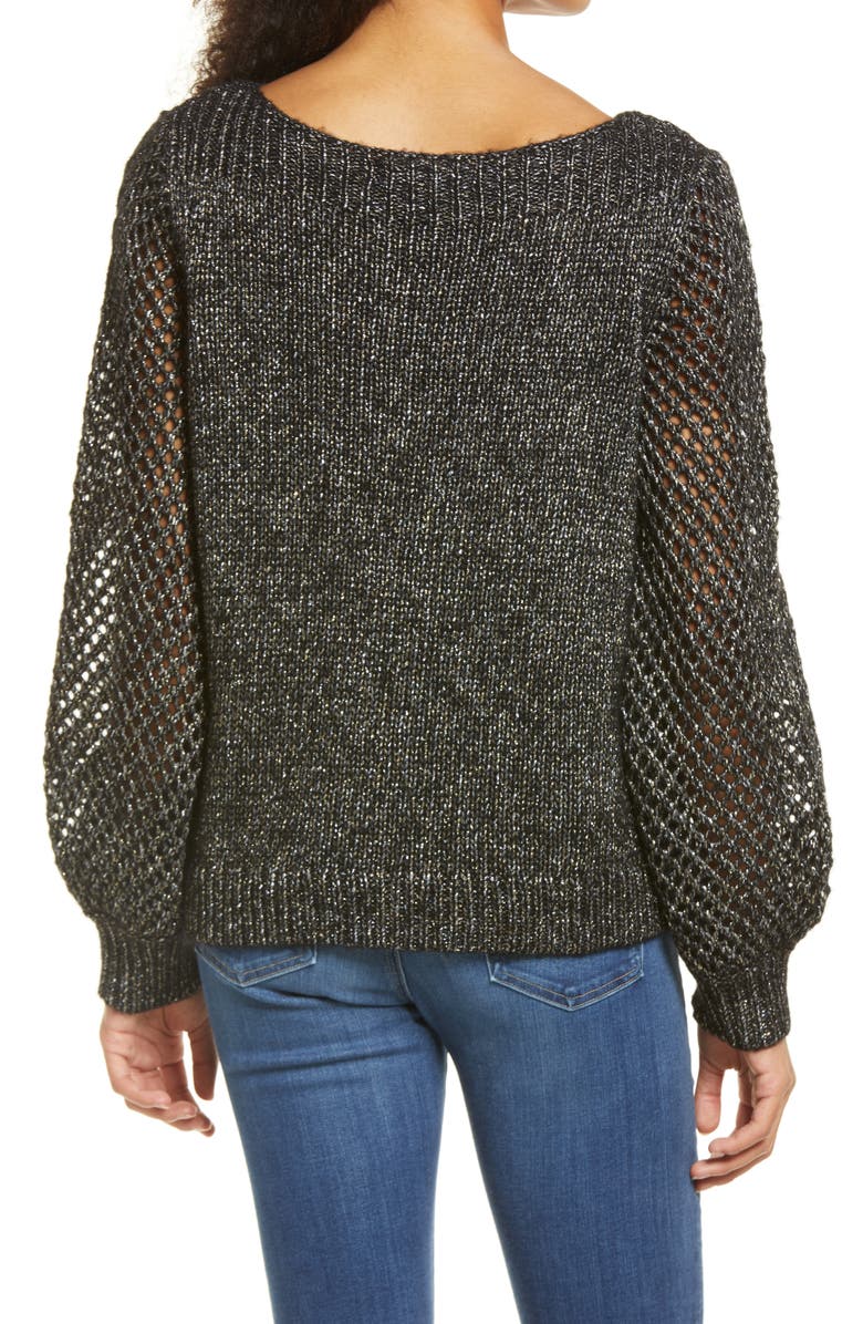 Tommy Bahama Shimmer Balloon Sleeve Sweater, Alternate, color, 