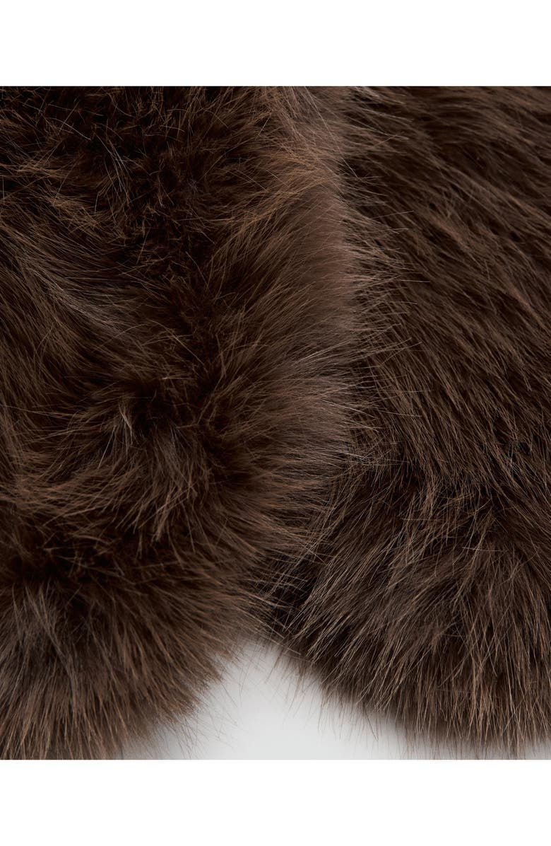 MANGO Faux Fur Shawl Scarf, Alternate, color, 