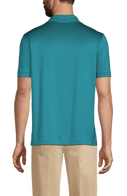 Lands' End School Uniform Young Short Sleeve Rapid Dry Polo Shirt In Blue