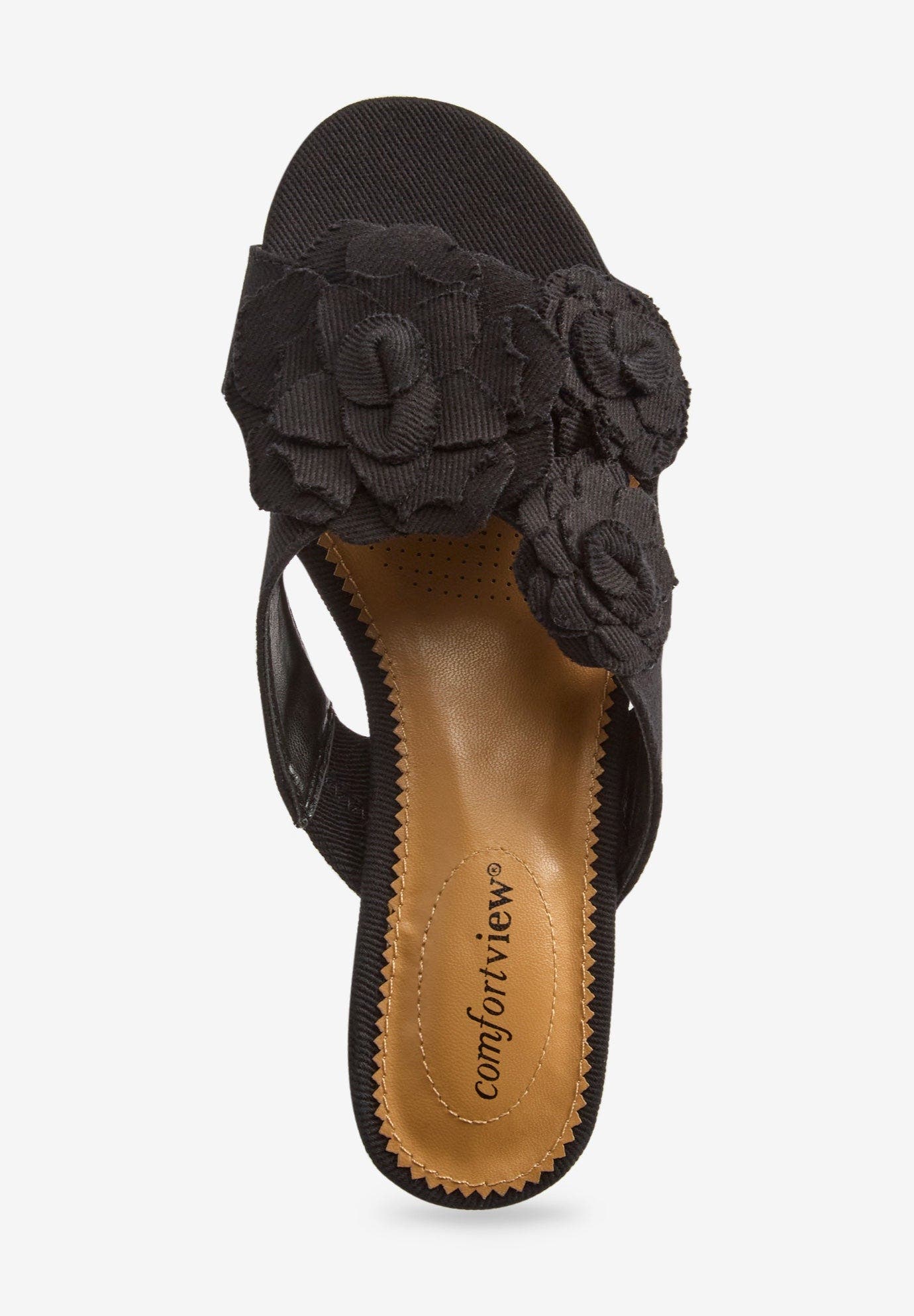 Comfortview The Carmen Slip On Mule, Alternate, color, Black