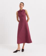 Pact Women's Fit & Flare Cowl Neck Dress Made With Organic Cotton