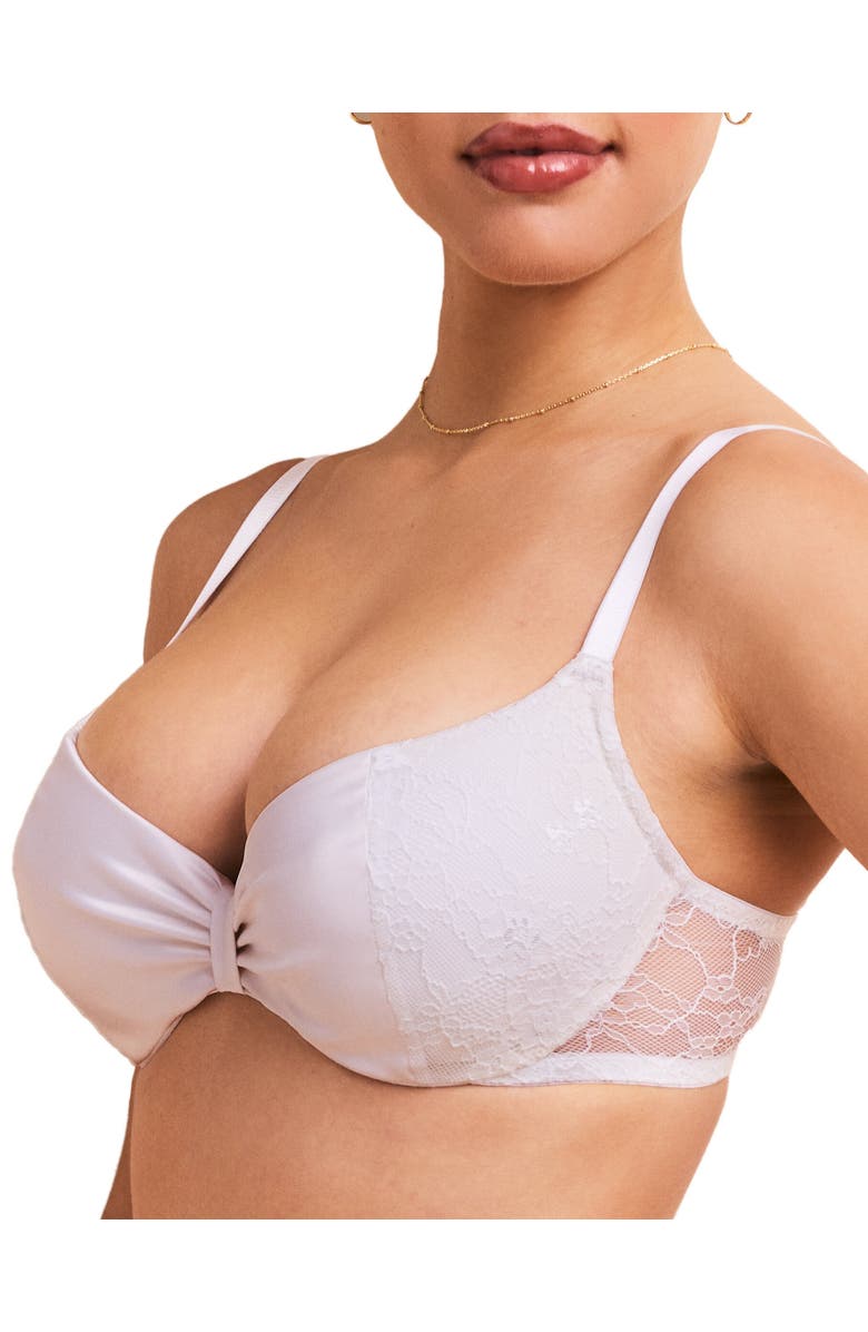 Adore Me Eira Push Up Demi Bra, Alternate, color, White