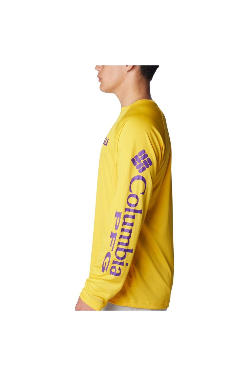 Columbia Men's Columbia Gold LSU Tigers Terminal Tackle Omni-Shade Raglan Long Sleeve T-Shirt, Alternate, color, 
