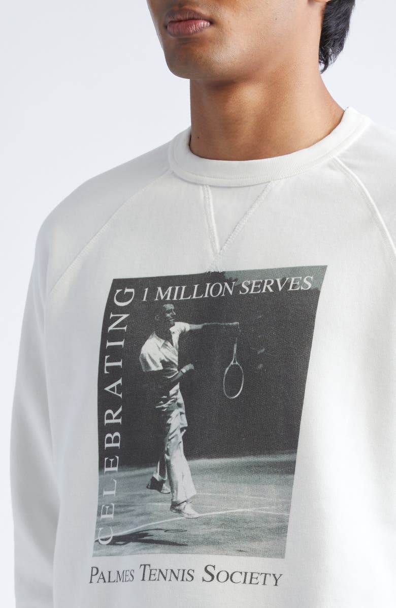 PALMES Celebration Raglan Sleeve Graphic Sweatshirt, Alternate, color, Off-White