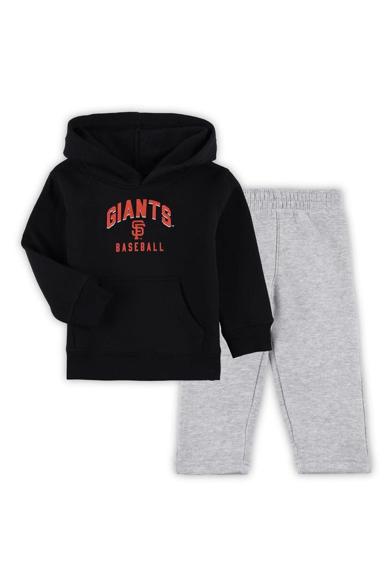 Outerstuff Infant Black/Heather Gray San Francisco Giants Play by Play Pullover Hoodie & Pants Set, Main, color, Black
