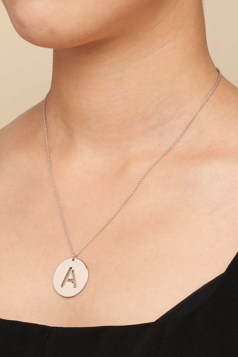 Say My Name Initial Pendant Necklace in Sterling Silver, Alternate, color, Letter X, Silver