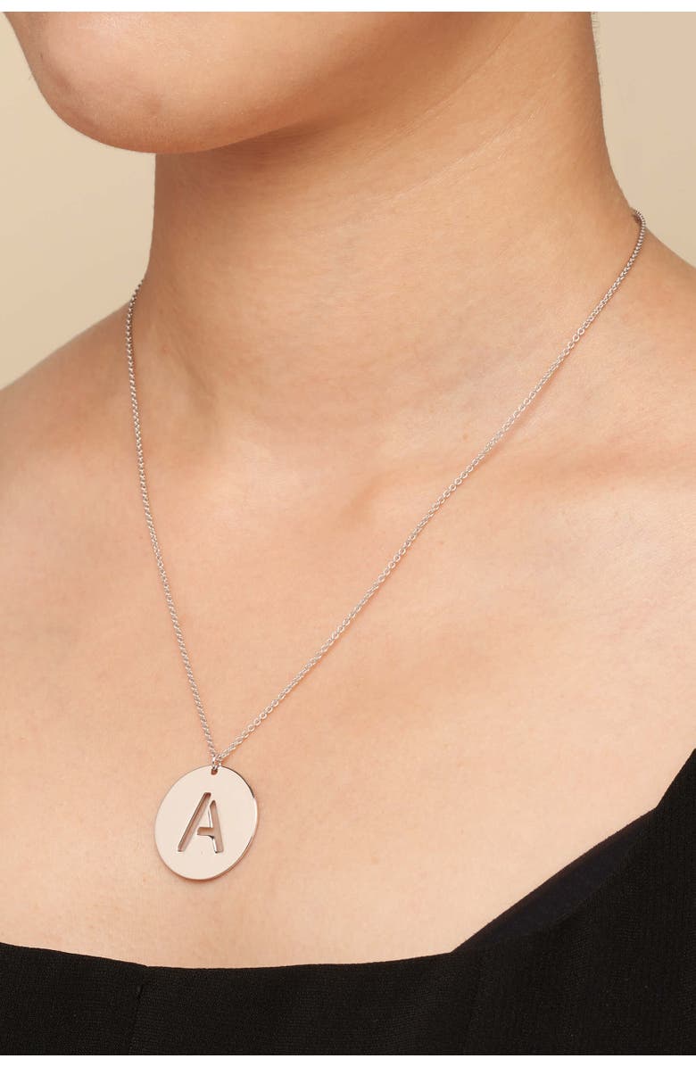 Oradina Say My Name Initial Pendant Necklace in Sterling Silver, Alternate, color, Letter X, Silver