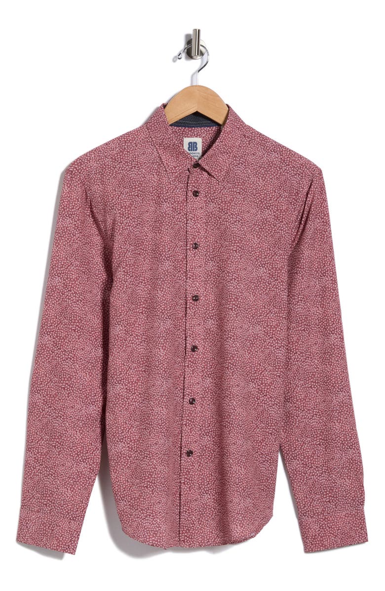 Brooklyn Brigade Elijah Button-Up Shirt, Main, color, Burgundy
