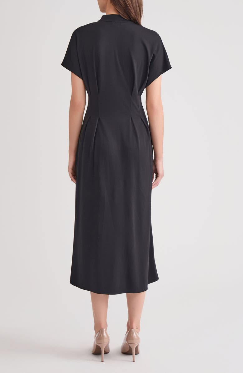 Misook A-Line Midi Dress, Alternate, color, Black