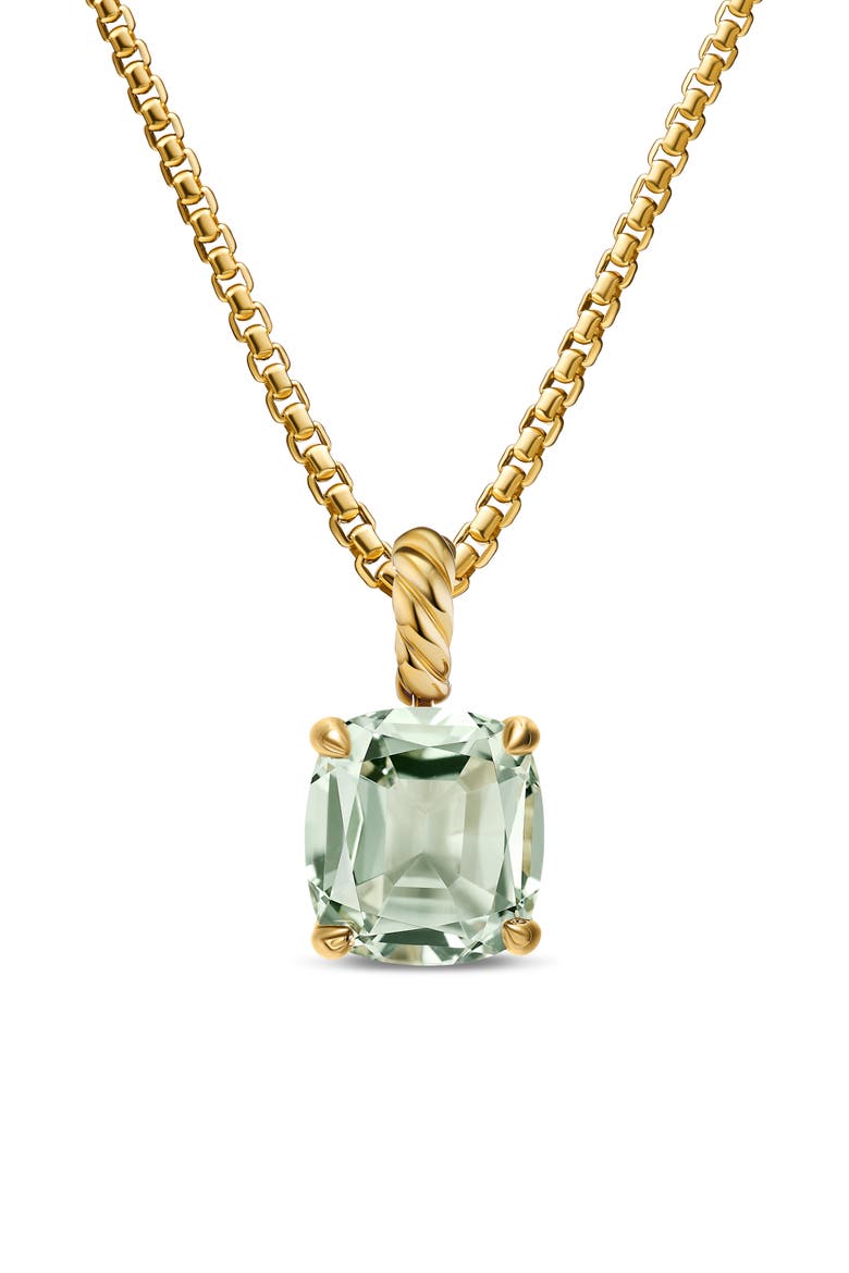 Marbella Pendant in 18K Yellow Gold, Main, color, NEW PRASIOLITE