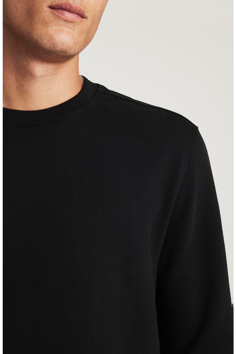 Crewneck Cotton Sweatshirt, Alternate, color, BLACK