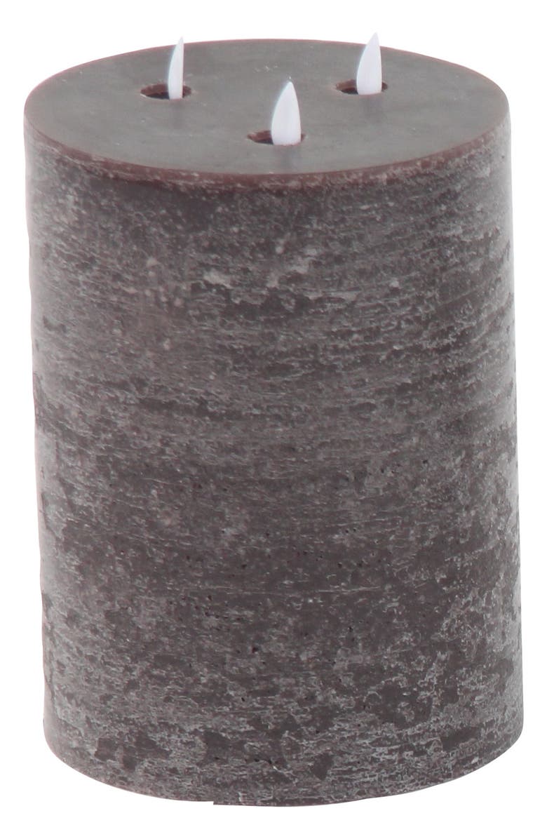 SONOMA SAGE HOME Brown Wax Traditional Flameless Candle with Remote Control - Set of 3, Alternate, color, Brown