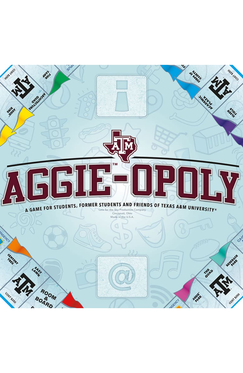 Late for the Sky Aggie Opoly Texas A&M Family Board Game Ages 8+, Alternate, color, 