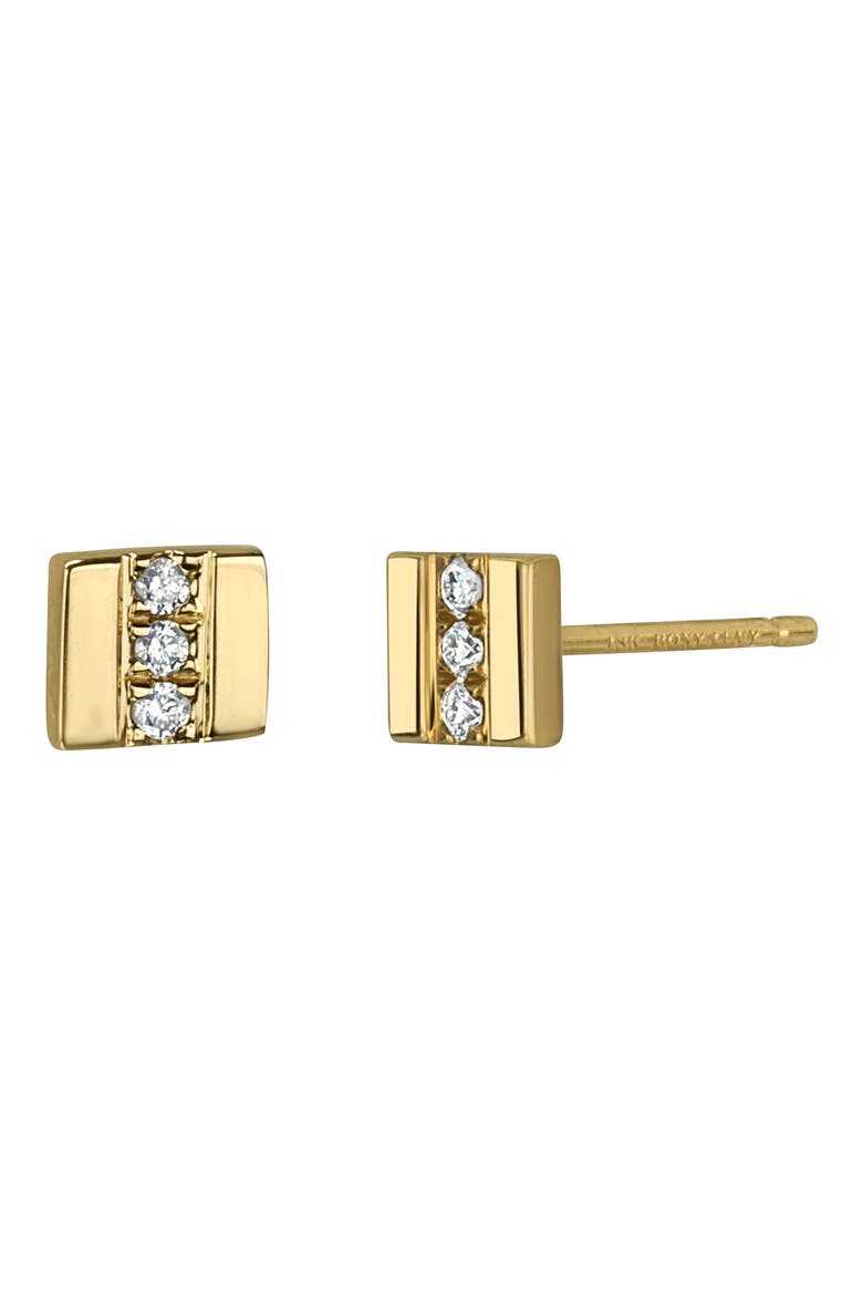 Cleo Diamond Stud Earrings (Nordstrom Exclusive), Main, color, 18K YELLOW GOLD