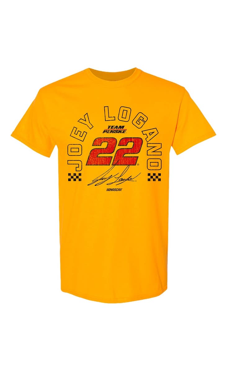 TEAM PENSKE Men's Team Penske Gold Joey Logano Lifestyle T-Shirt, Alternate, color, Gold