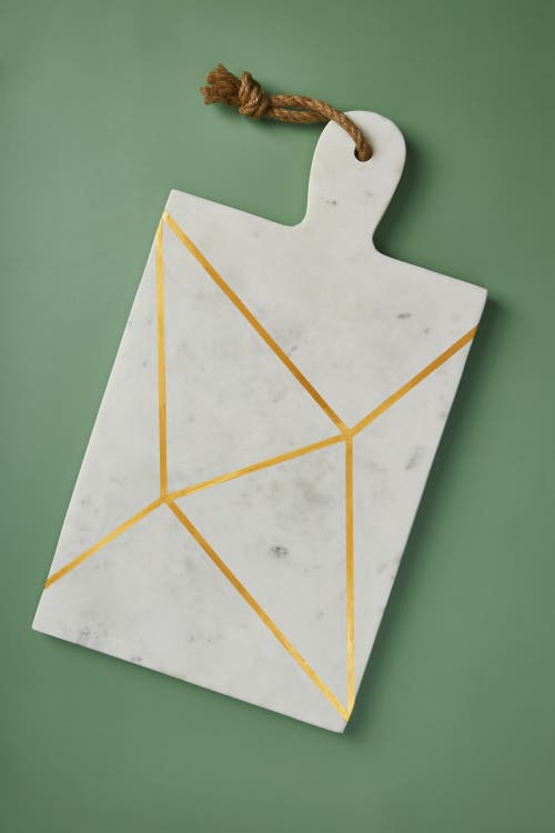 Gauri Kohli Badajoz Marble Cheese Board In White