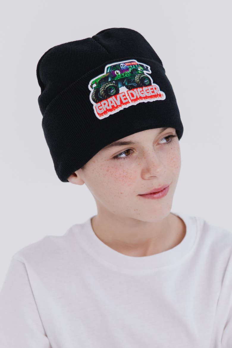 Grave Digger Beanie, Alternate, color, Grave Digger Black