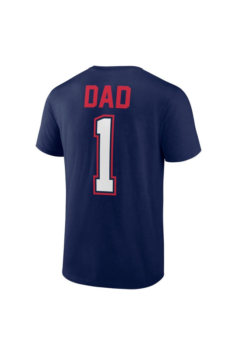 Men's Fanatics Navy Boston Red Sox #1 Dad Name & Number T-Shirt, Alternate, color, Navy