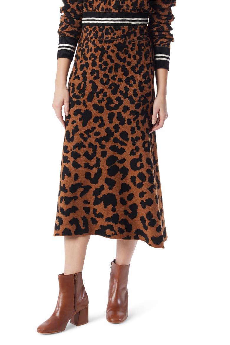 Leopard Jacquard Skirt, Main, color, NEUTRAL- ANIMAL JACQUARD