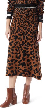 DO by Dee Ocleppo Leopard Jacquard Skirt