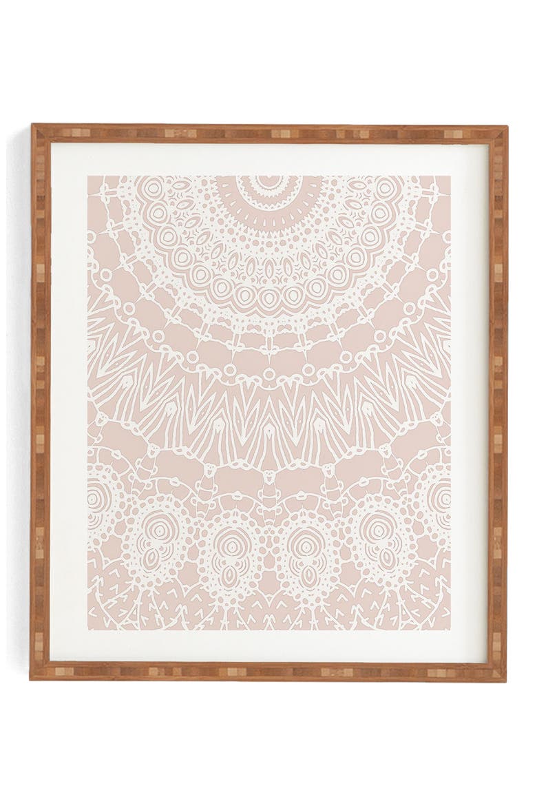 Moroccan Rose Framed Wall Art, Main, color, PINK