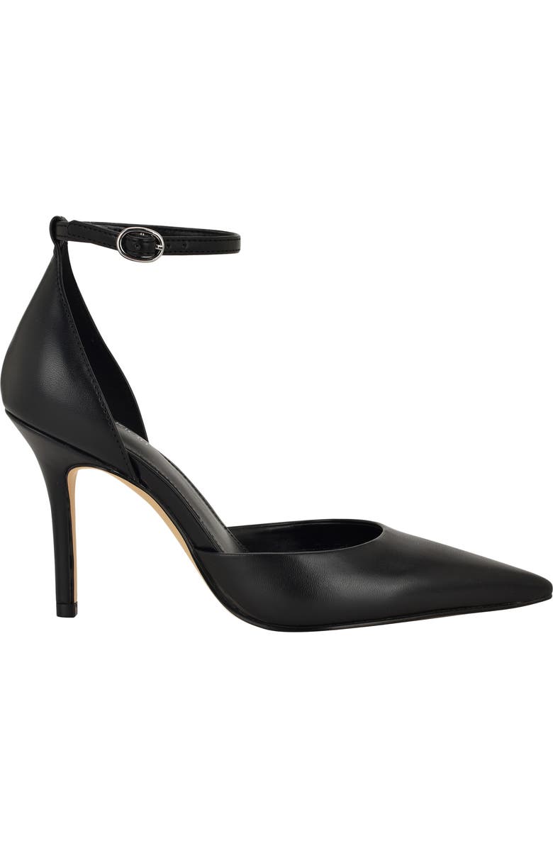 Calvin Klein Olettia Ankle Strap Pointed Toe Pump, Alternate, color, Black