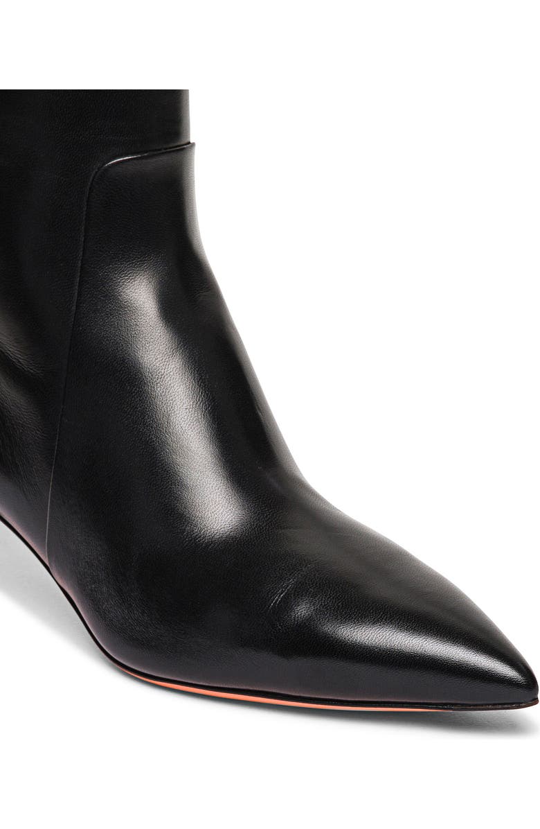 Santoni Women's leather ankle boot, Alternate, color, Black