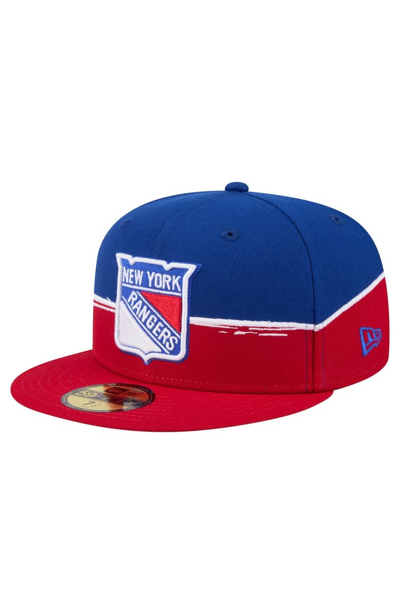 New Era Men's New Era Red/Royal New York Rangers Vintage Color Dip 59FIFTY Fitted Hat, Main, color, Red