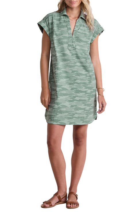 Margo Harbor Camo Print Seersucker Shirtdress