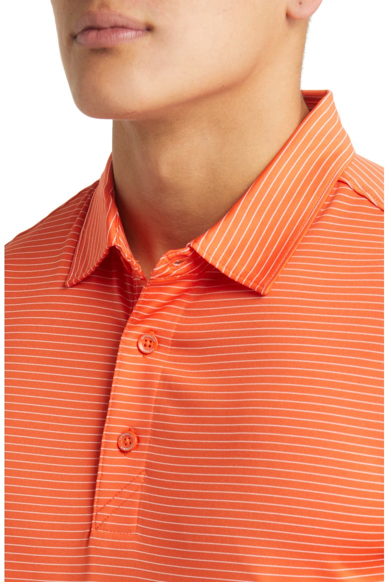 Forge Pencil Stripe Polo, Alternate, color, COLLEGE ORANGE