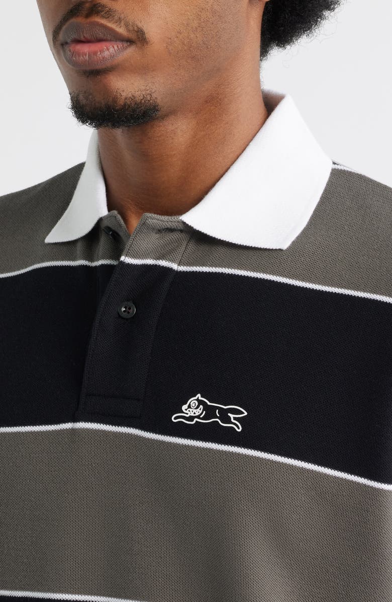 ICECREAM Candy Stripe Cotton Piquè Polo, Alternate, color, Black