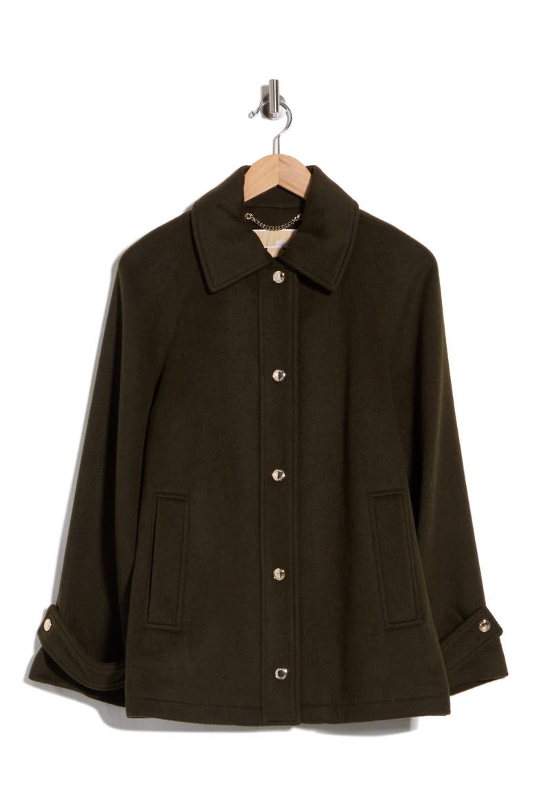 Short Button Front Jacket, Alternate, color, IVY