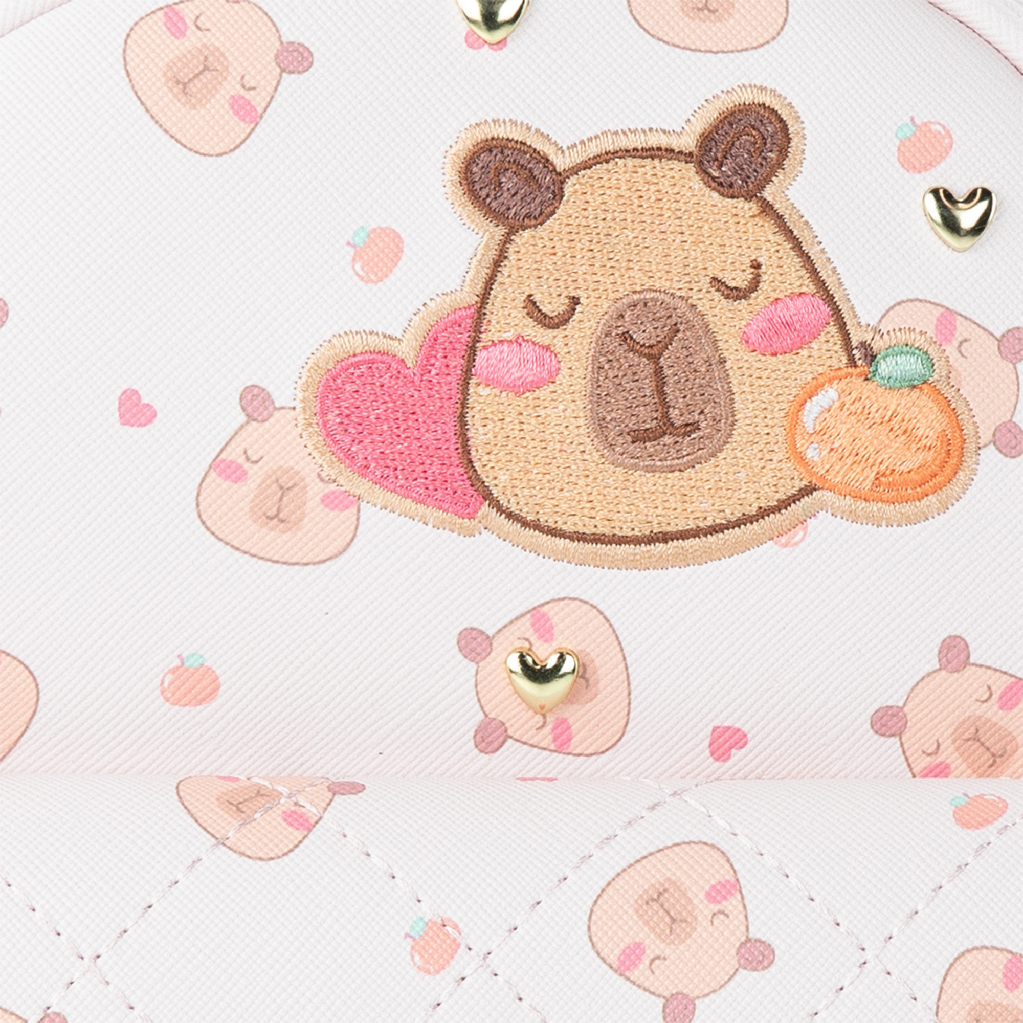 Orange Capybara Mini Backpack Set, Alternate, color, Orange Head Capybara/ Sand