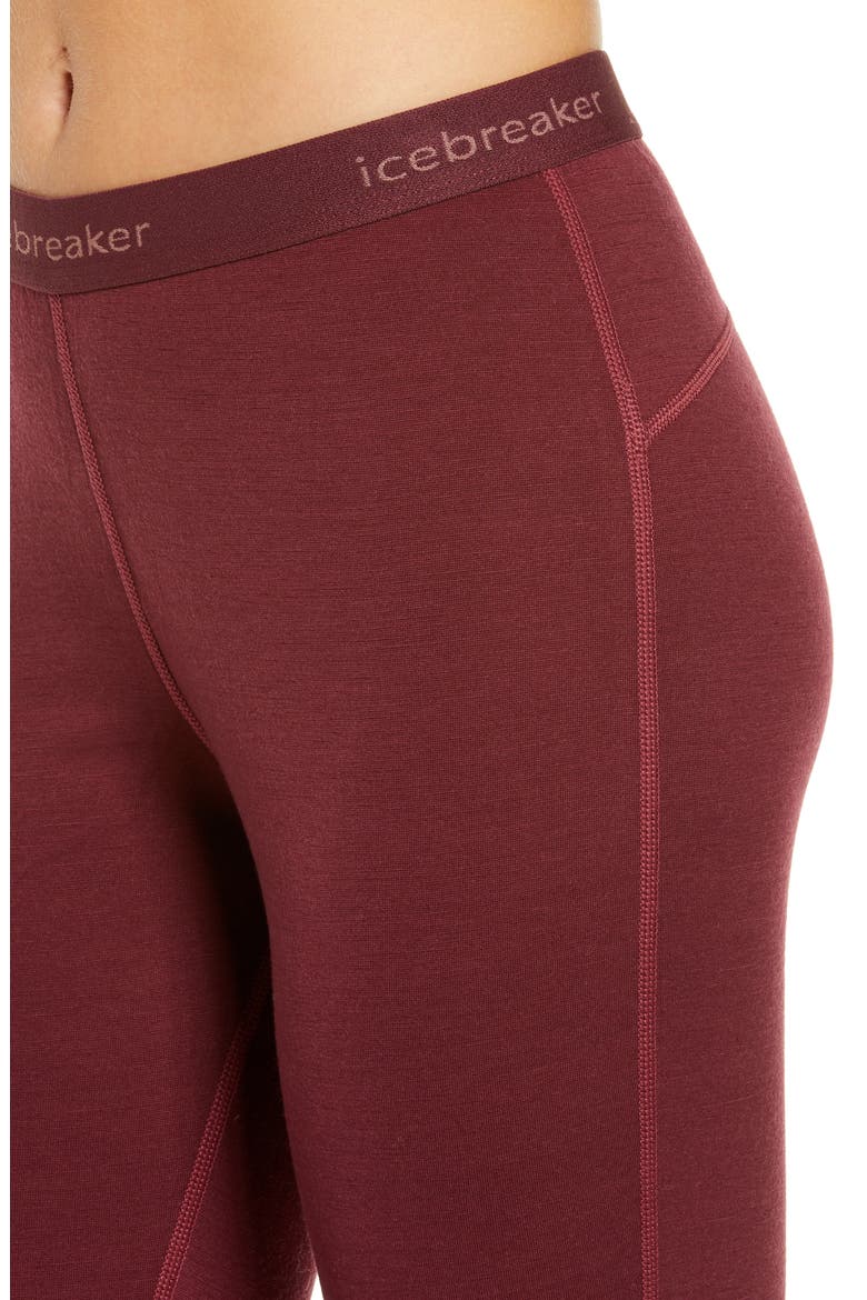 200 Oasis Merino Wool Jersey Base Layer Leggings, Alternate, color, REDWOOD