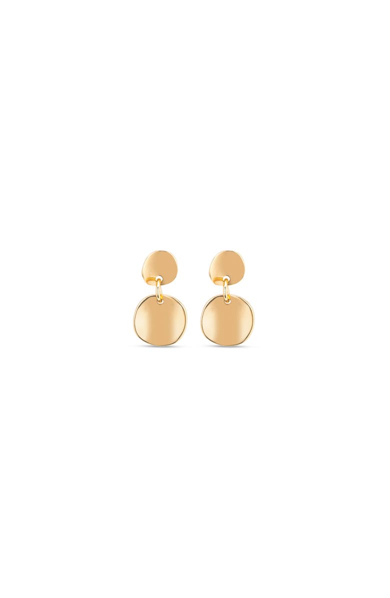 UNODE50 18K gold-plated hinged earrings, Main, color, Gold