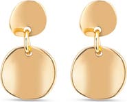 UNODE50 18K gold-plated hinged earrings
