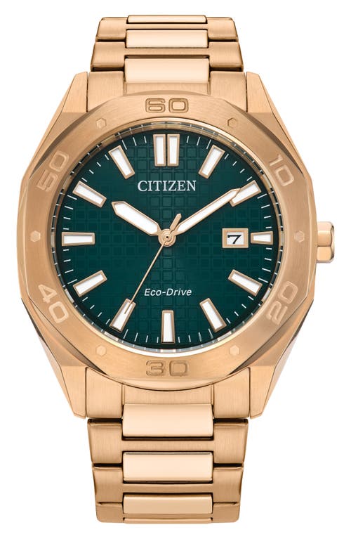 Citizen Mens Gold Tone Stainless Steel Bracelet Watch Bm7633-81x In Neutral