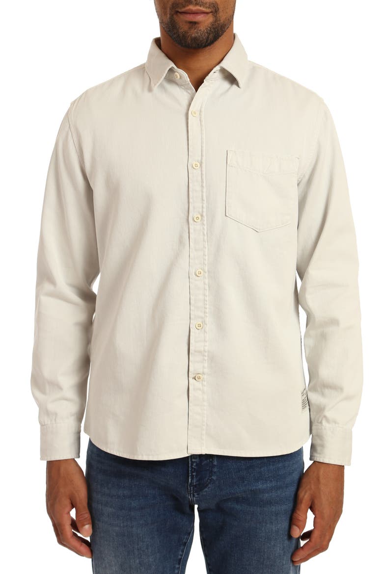 Solid Button-Up Shirt, Main, color, GLACIER GRAY